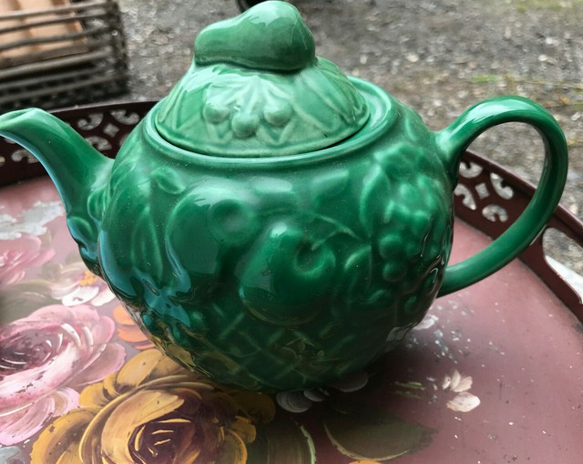 Lovely Vintage Wade England Harvest Green Fruit pottery Teapot eBay