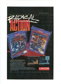 Capcom MegaMan 2 & Strider Nintendo NES Games Vintage 1989 Newsprint Magazine Ad
