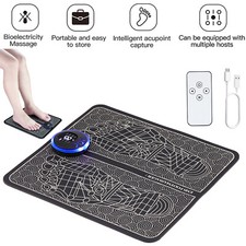 Electric Foot Massager Pad Blood Circulation Stimulator Mat Foldable w/Remote