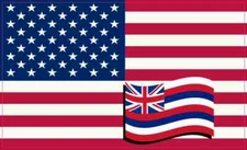 5×3 America and Hawaii Flag Magnet Vinyl State Vehicle Bumper Magnets