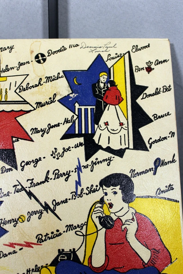 Álbum de recortes adolescente vintage años 50 GirlTalk de Premier Mfg brillante divertido graduación fútbol Foto 4 de 4