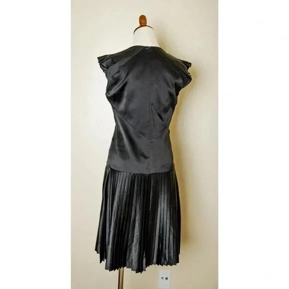 Zac Posen Elegant Vintage 100% Silk Party Flapper Style Cocktail Dress M L - Image 3 of 4