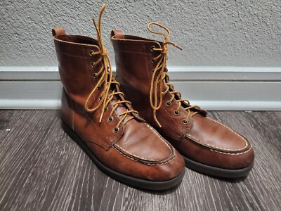 Sebago Docksides Mens Moc Toe Boots 9M [FITS 8.5M]