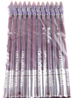 Lip Liner Pencil Dark Purple Color 12 Lip Liners Lot 7.5'' Long Profusion Brand 