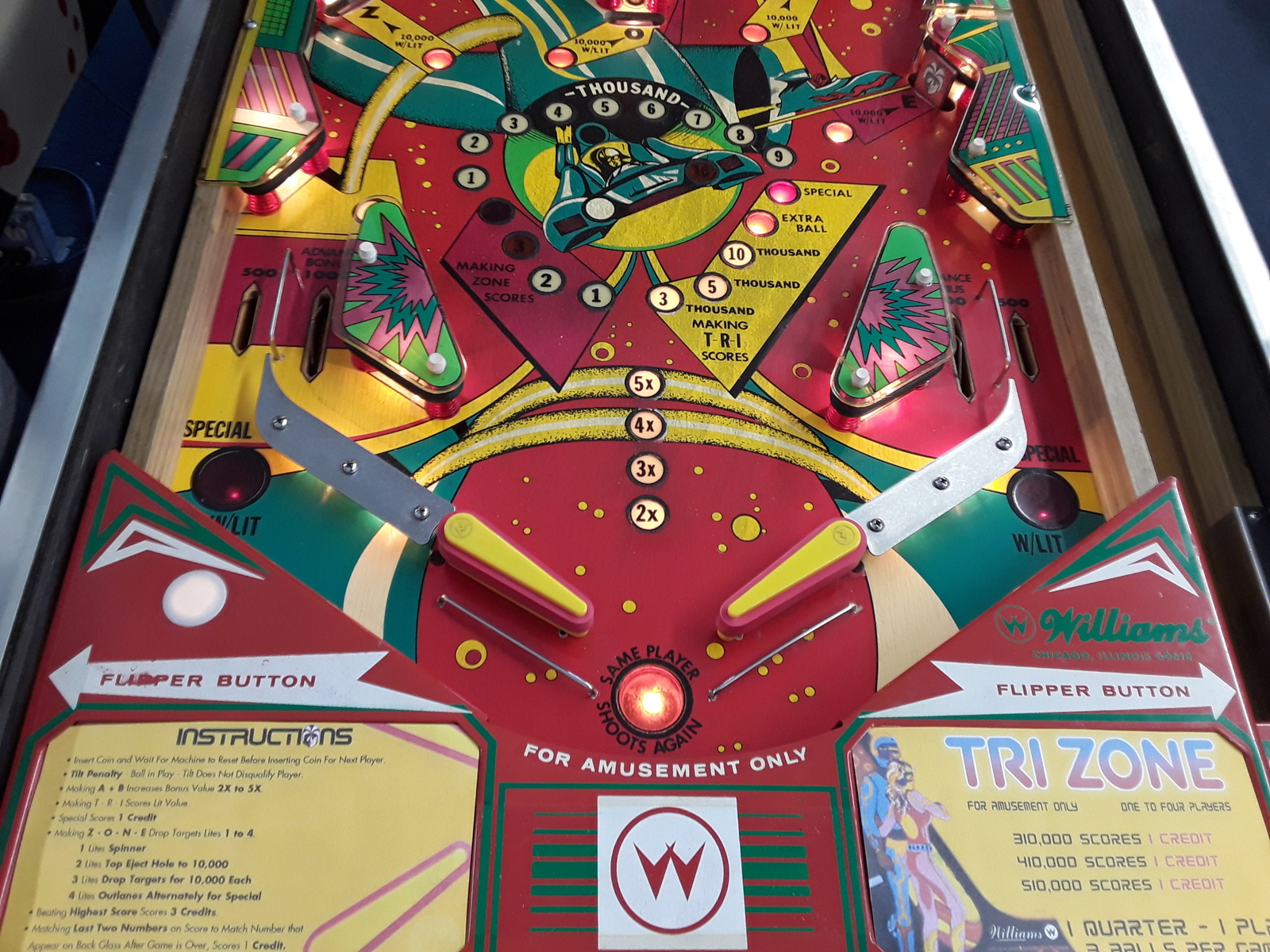 Tri Zone Pinball Machine by Williams eBay