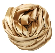 Silk Feel Long Satin Patterned & Solid Color Scarves for Women in Gift Box So...