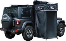 Naturnest Awning Shower Tent with Roof - Car Side Shower Room w/LED Light Camp