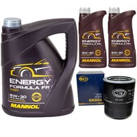 MotoröL Set Mannol 5W30 API SN 7 Liter + ÖLfilter FüR Toyota Land Cruiser 90 3.0