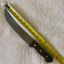 Vintage Friedr. Herder Solingen 10" Carbon Steel Scimitar Carving Chef's Knife