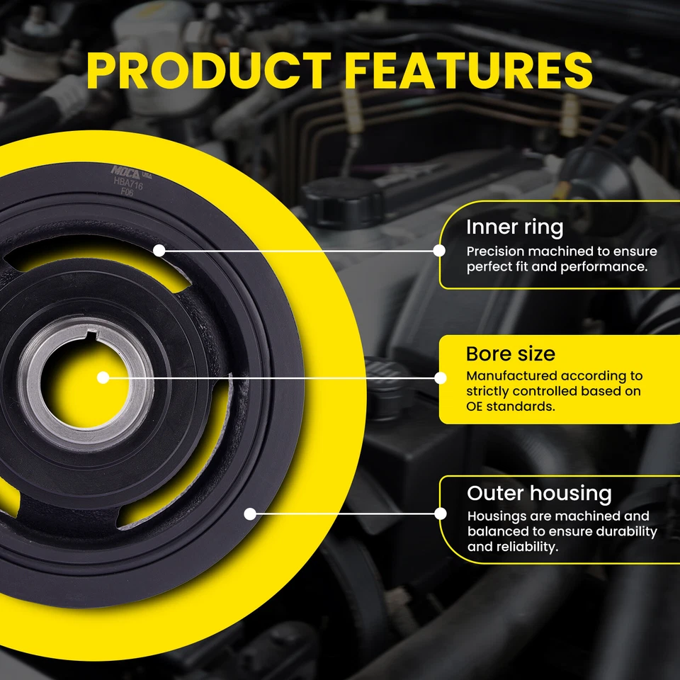 594-716 Harmonic Balancer fit Cadillac Escalade Cheyenne Express Silverado Yukon - Image 4 of 4