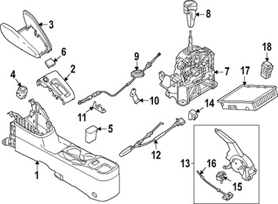 New Genuine Nissan Knob Assy-Control Lever Auto OE 349105RB0A