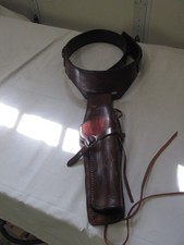 Western Leather Gun Holster  Belt size 38 Western Style