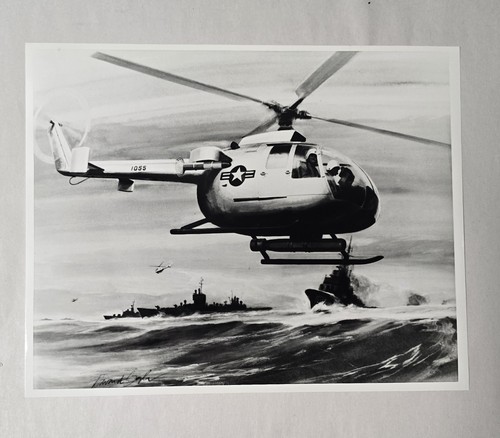 Official U.S. Navy BO-105 Helicopter Artist Concept West German Bolkow Navy...