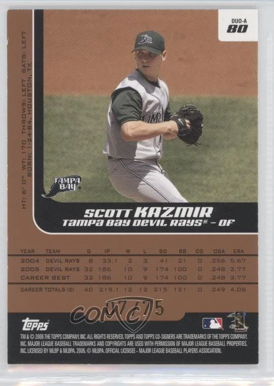 2006 Co-Signers Changing Faces HyperSilver Bronze /75 Scott Kazmir Carl Crawford - Image 2 of 2