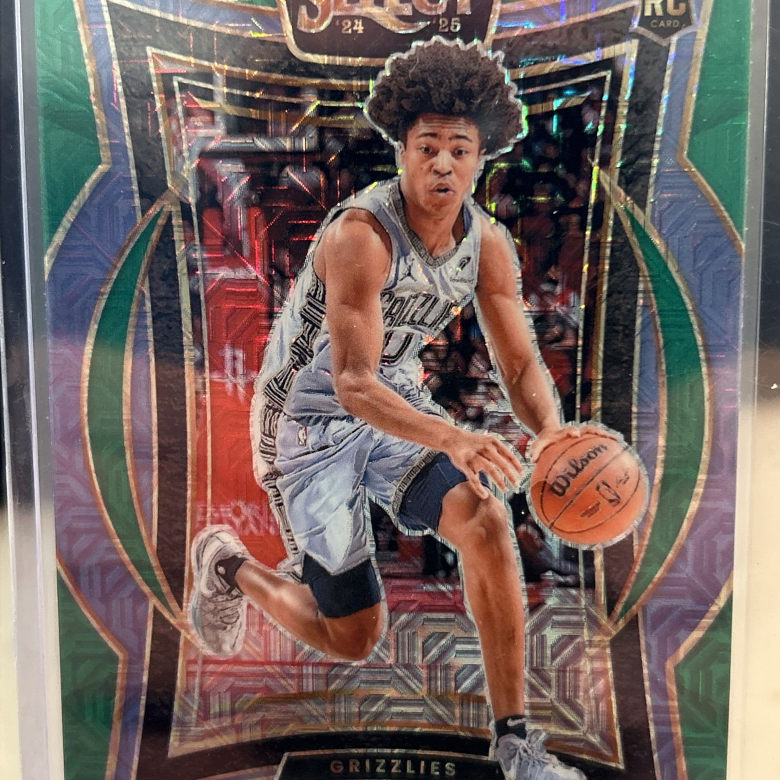 2024-25 Panini Select - Concourse Jaylen Wells #79 Green Mojo Prizm (RC)