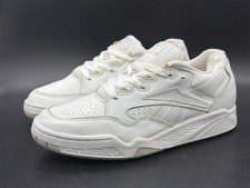 VNDS VTG 1990s Reebok Triple White OG Leather Low Top Athletic Shoes Size 9