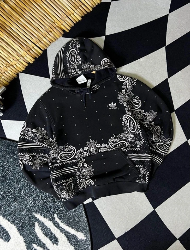 Adidas BANDANA молнии толстовка с капюшоном/подлинный 100% - Изображение 2 из 4