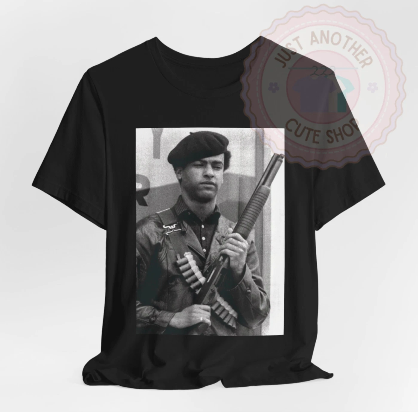 Huey P. Newton with Rifle T-Shirt ✩ Black Panther Party Tee ✩ Black Power! BLM!