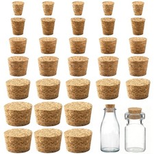 30PCS Natural Corks Stoppers, Assorted Sizes Cork for Bottles, Soft Wood Tape...