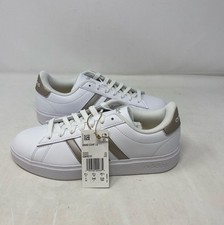 adidas Women  s Grand Court 2.0 Cloud White/Platinum Metallic Tennis Shoes Size 7