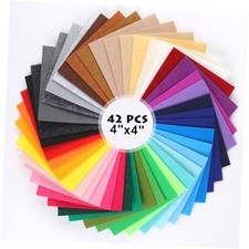 Felt Sheets for Crafts, 4x4 Inch Assorted Colors Craft Supplies, 4 4 Multicolor