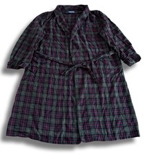 Vintage Pendleton Country Traditional XL Cotton Wool With Belt Tartan Plaid Robe