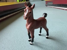 Safari Ltd 1997 Brown BAY ARABIAN COLT Foal Baby Horse Figure Figurine Toy