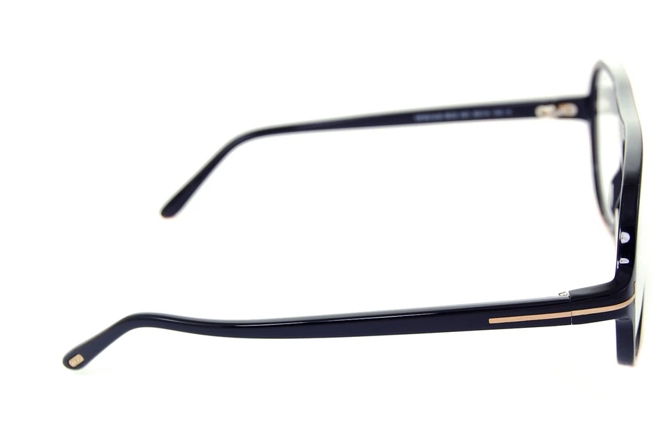 TOM FORD Blue Block Eyeglasses FT5012 001 Mens Large XL Pilot Frames BLACK GOLD - Image 4 of 4