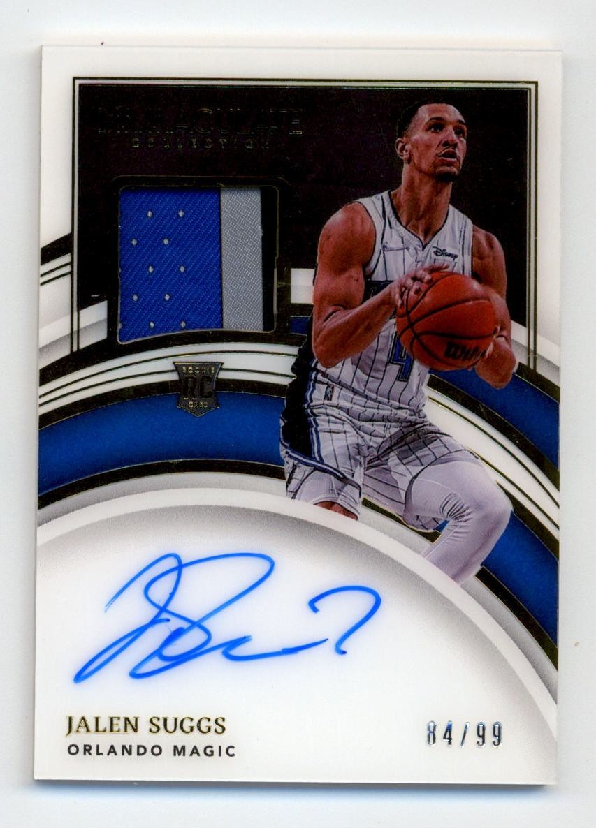 2021-22 Immaculate Collection #102 Jalen Suggs True RPA 84/99 Rookie Patch Auto