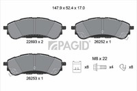 Pagid Bremsbelagsatz Scheibenbremse T2345N FüR Ford Ranger Tke Ecoblue 4X4 Tdci