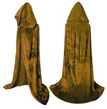 Velvet Cloak Cape Wizard Hooded Party Halloween Cosplay Costumes for Men Wome...