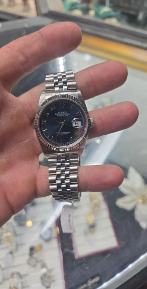 Rolex Oyster Perpetual Datejust Blue fluted Dial - Mens Watch-36mm DM - Image 2 of 3