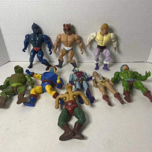 vtg 80s Motu Lot Of 9 Masters Of The Universe He-man figures Pls Read