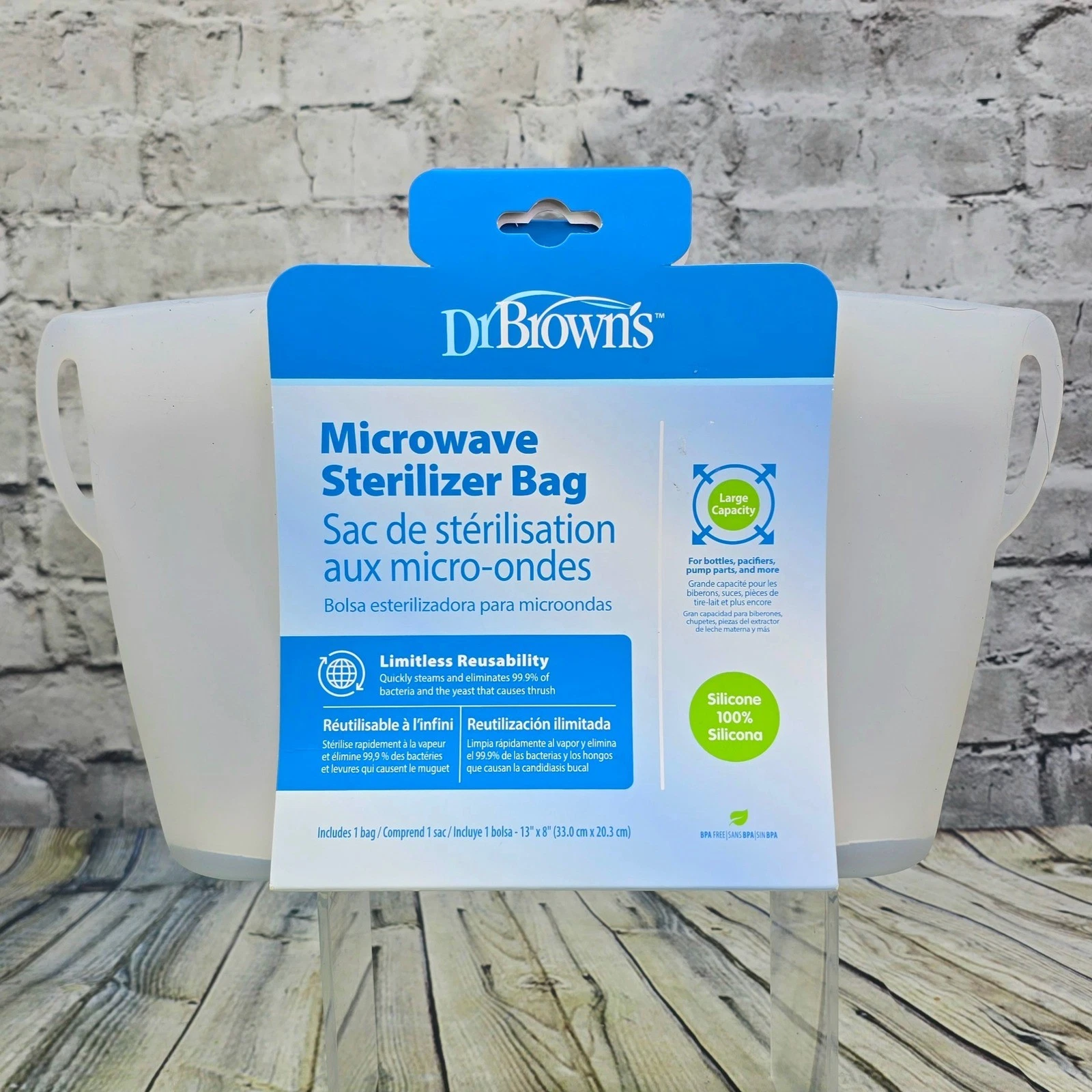 Dr Browns Microwave Sterilizer Bag Reusable Silicone Hygiene New Parents Baby