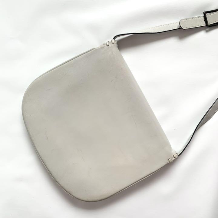 Borsa a tracolla vintage YSL YVES SAINT LAURENT in pelle bianca YS222