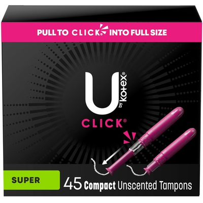 #ad U By Kotex Click Compact Tampons Super Leak Free Comfortable Protection 100 C... $15.09