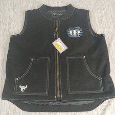 Cowboy Hardware Vest Boys Xlarge black Western Graphic Long Horn Skull Rodeo