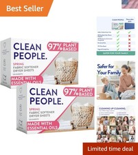 240 Count Natural Dryer Sheets - Softens Clothes with Spring Essential Oils