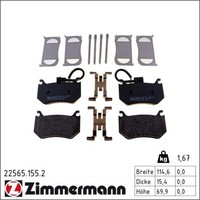 Zimmermann 22565.155.2 Bremsbelagsatz FüR Alfa Romeo Giulia Stelvio 952 949