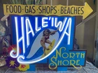 Haleiwa Hawaii Sign LED Replica Energy Efficient Dimmable 16" x 19" NEW