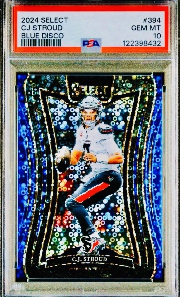 2024 Select C.J. Stroud Suite Level Blue Disco Prizm /25 Texans Psa 10 Pop 1 🎈 view 3