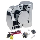 Motorcycle Air Horn Assembly with Relay Cable Set, 150dB High Volume, 12V