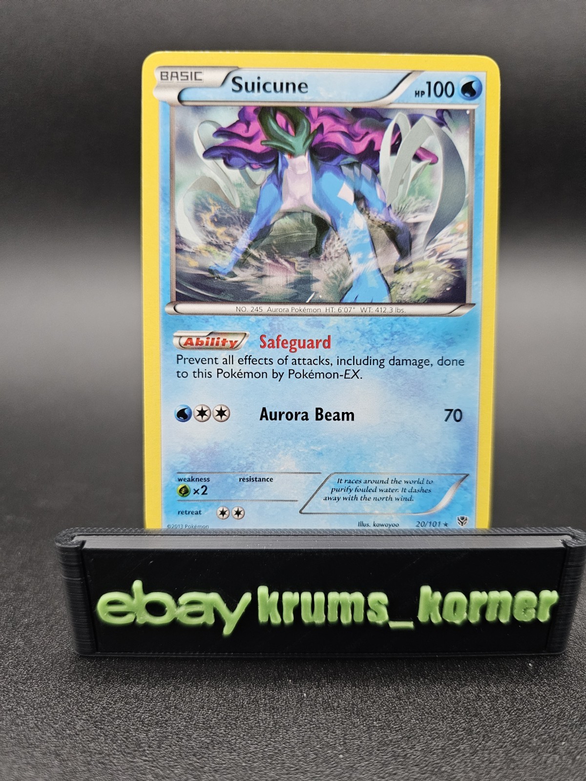 Suicune 20/101 Plasma Blast Regular - NM