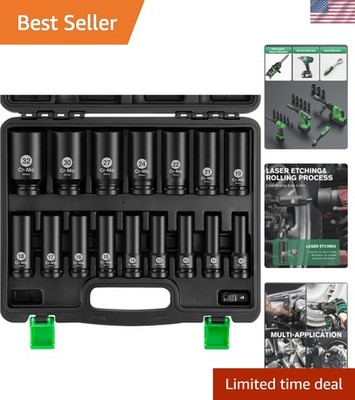 Schlagschrauber Nüsse Set 17-tlg 1/2 Zoll Kraft Nuss Stecknuss Adapter