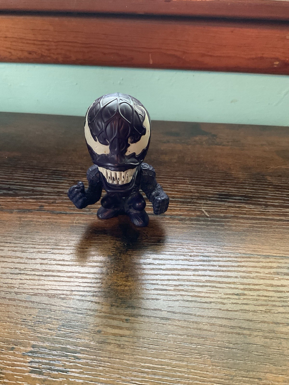 VENOM Marvel Spider Man 2006 Burger King 3” Big Head Toy GLOW IN THE DARK Vtg