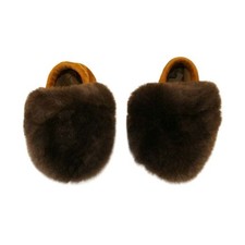 Glacier Wear Genuine Leather and Beaver Fur Baby Moccasins/Slippers - mcs1003