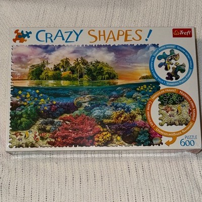 Trefl Crazy Shapes 600 Piece Puzzle Tropical Island NEW Sealed
