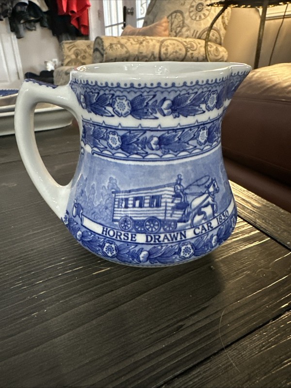 Baltimore & Ohio Railroad Horse Drawn Car 1830 Dining Car China Creamer 4”