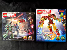 LOT 2 new LEGO MARVEL IRON MAN build kit 76307 Ultron 76320 War Machine & Drones