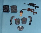 vtg G.I. GI JOE gijoe LOW LIGHT BODY PARTS + WEAPONS LOT #3 waist guns FREE SHIP